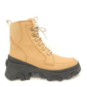 NEW Sorel Brex Lace Up Boots Womens 9.5 Beige Combat Outdoors Rugged Boho